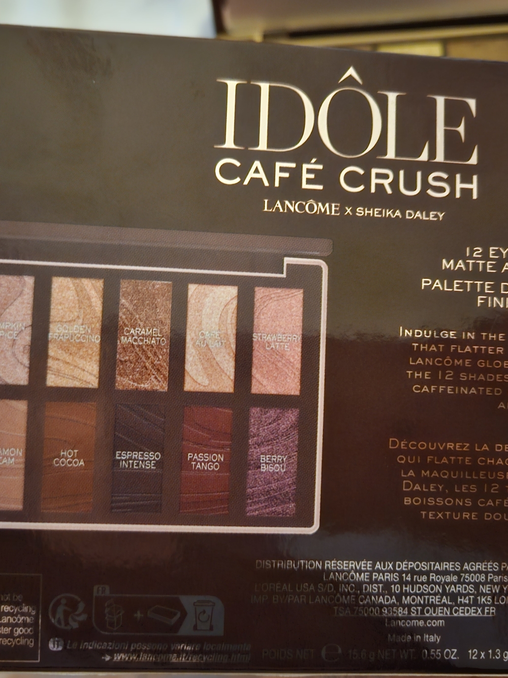 Lancôme Café Crush Eyeshadow Palette - Brown, Gold & Bronze Tones - Picture 6 of 12